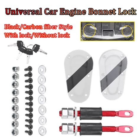 Universal Racing Car Hood Pin Engine Bonnet Latch Lock Kit Refitting