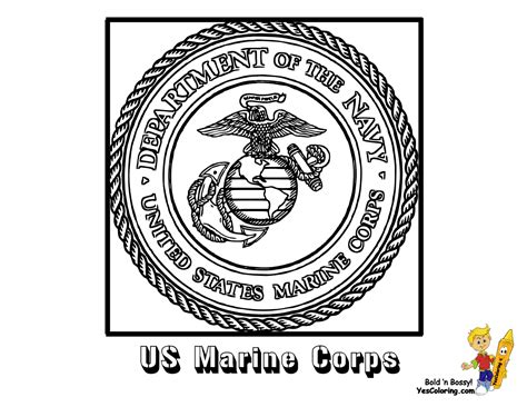 Marine Corps Coloring Pages For Kids Smart