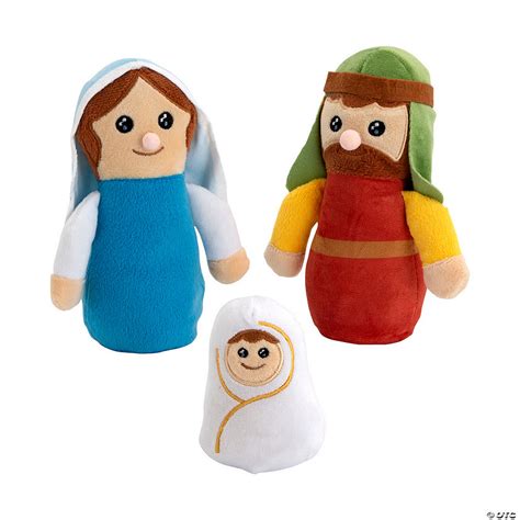 Stuffed Nativity Character Set 3 Pc Oriental Trading