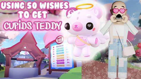Using 50 Wishes To Get Cupids Teddy In Overlook Bay Roblox Youtube