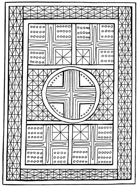 hard geometric coloring pages  print