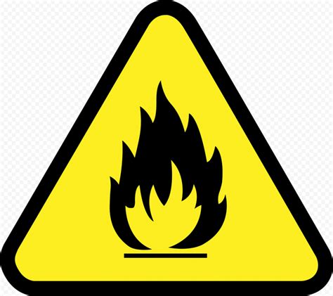 Hd Fire Hazard Flammable Caution Safety Sign Png Citypng