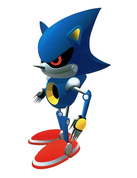 The Video Game Art Archive - Artwork of Metal Sonic from the manual of ...