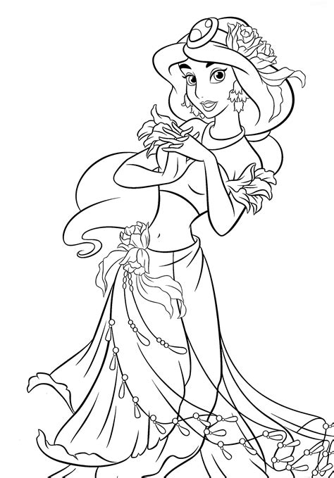 Disney Princess Jasmine Printable Coloring Page Free Printable