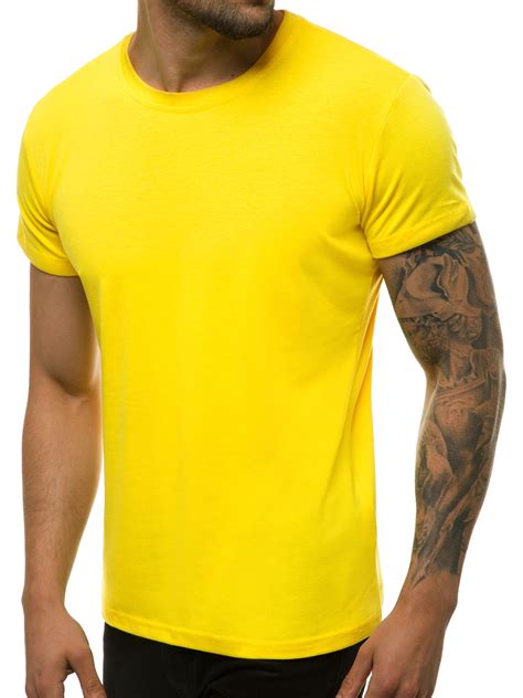 Camiseta De Hombre Amarilla Claro Ozonee Js71200533 Ozonee