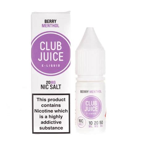 berry menthol nic salt e liquid by club juice royal vapery
