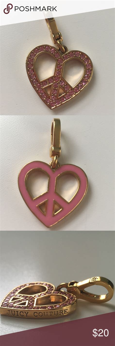Juicy Couture Heart Peace Sign Charm