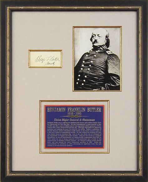 Major General Benjamin F Butler Autograph Historyforsale Item 72580