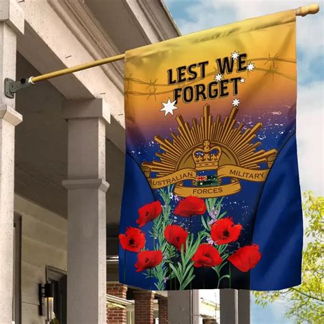 aio pride australia anzac day flag anzac lest we forget poppy rosemaryadd a colorful and a
