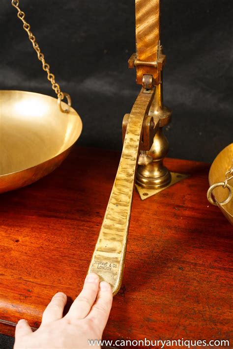 Set Antique Brass Medical Scales By Degrave And Co Circa 1900