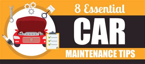 8 Essential Maintenance Tips For Your Car Infographic