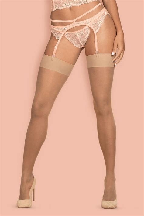 obsessive lingerie frivolla stockings sheer beige rebel romance