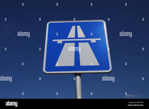 Highway Road Sign In Germany Stock Photo Alamy