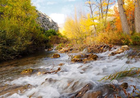 Picture Autumn Nature Stone Rivers Trees