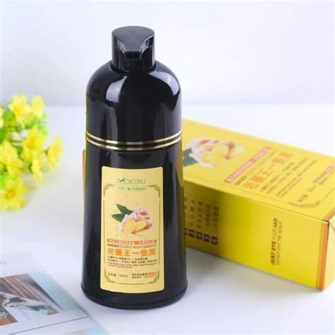 Jual Ready ORIGINAL MOKERU Shampoo Semir Herbal HITAM Shampo Warna Cat Rambut GINGER BLACK