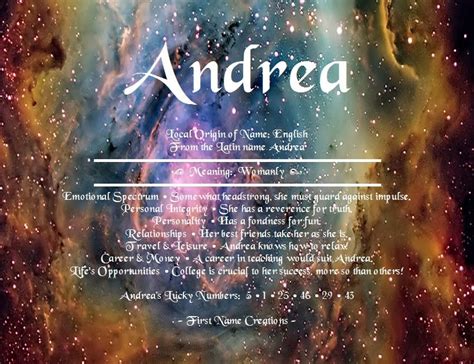 Andrea Name Meaning First Name Creations Names With Meaning Names