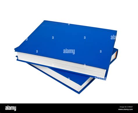 Two Blue Books Isolated On White Background Stock Photo Alamy
