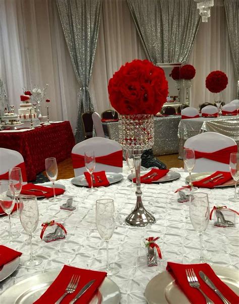 diamonds and roses quinceañera party ideas photo 3 of 17 quince decorations red quinceanera