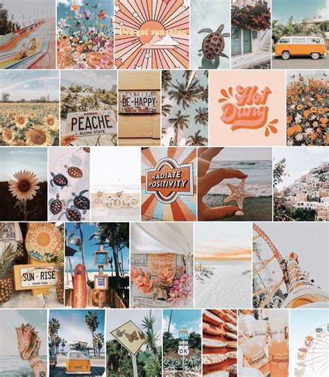 4 X 6 Beach Aesthetic Wall Collage Kit Conjunto De 60 Etsy In 2020