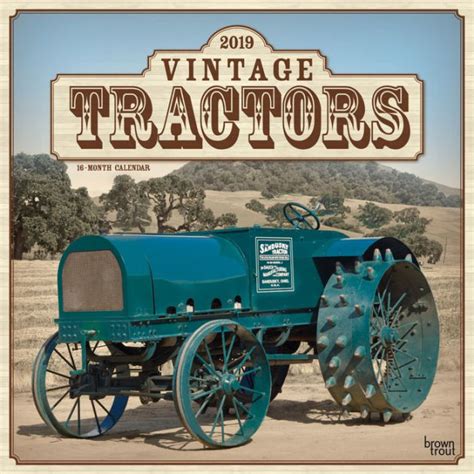 2019 Tractors Vintage Square Calendar 9781465075291 Item Barnes