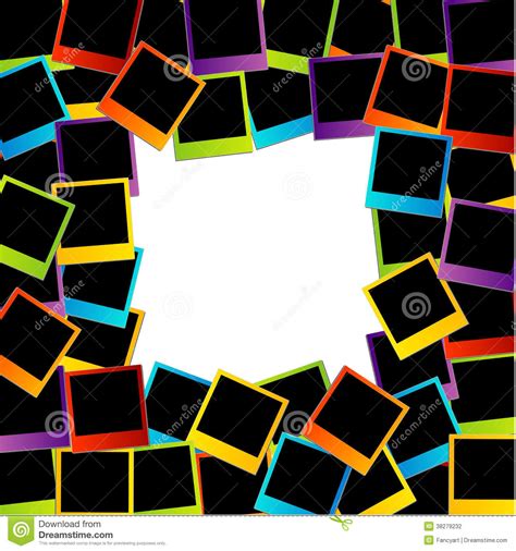 Colorful Polaroid Frame Vector Illustration 38279142