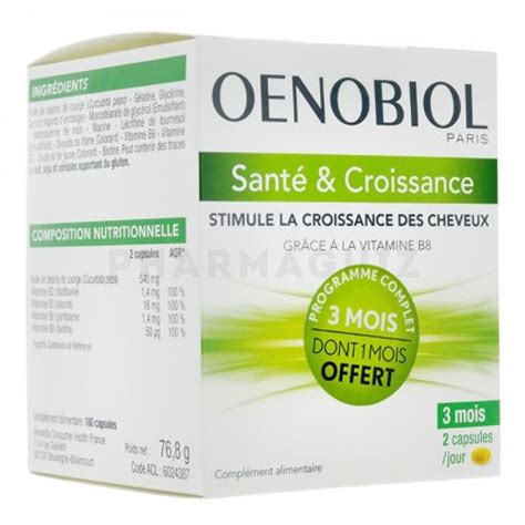 Oenobiol Sante Et Croissance 3 Mois Dont 1 Mois Offert Pharmaguiz