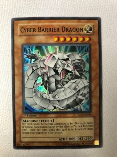 Yugioh Cyber Barrier Dragon Soi En006 Super Rare 1st Edition Near Mint