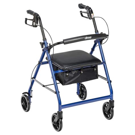 Drive Medical Rollator Rolling Walker With 6 In Wheels Fold Up