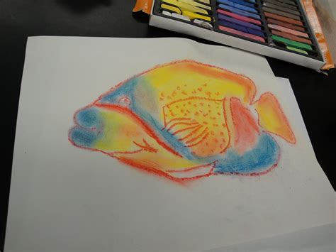6th Grade Chalk Pastel Fish Mrs Hoods Art Room