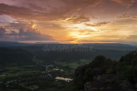 Beautiful Sunset Landscape Sky Cloud In Thailand Asian Mountain Forest