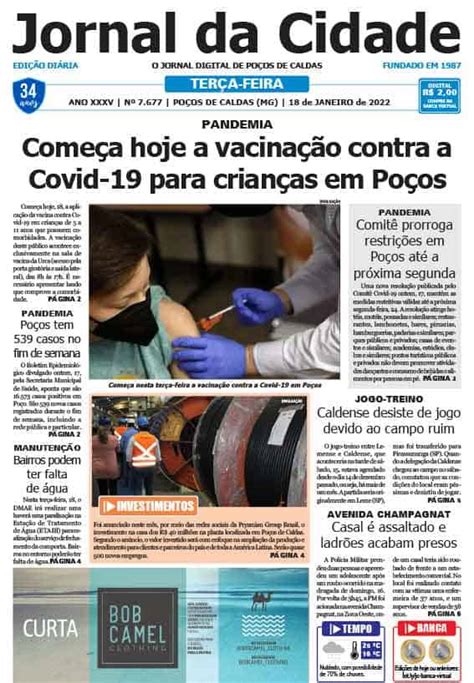 Jornal Da Cidade 19 De Janeiro De 2022 Jornal Da Cidade Notícias De Poços De Caldas E Região