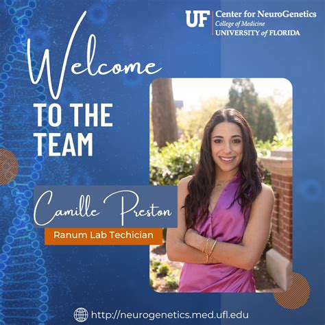 Welcome Camille Preston Center For Neurogenetics College Of Medicine University Of Florida