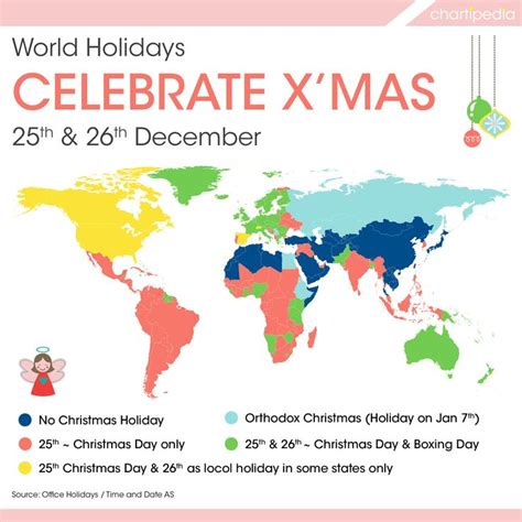 A Map That Shows How The World Celebrates Xmas Office Holiday