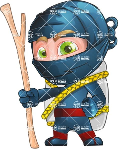 Ninja Warrior Cartoon Vector Character Illustrations Aka Toshi Travel