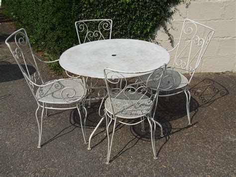 G087 Vintage French Wrought Iron Patio Set Wrought Iron Patio Set