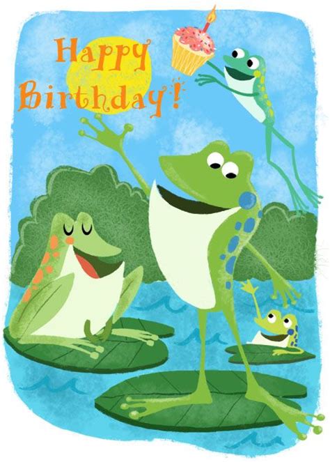 Frog Birthday Card Printable Printable Templates Free