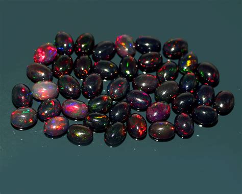 Aaa Grade Black Opal Natural Ethiopian Black Opal Black Etsy