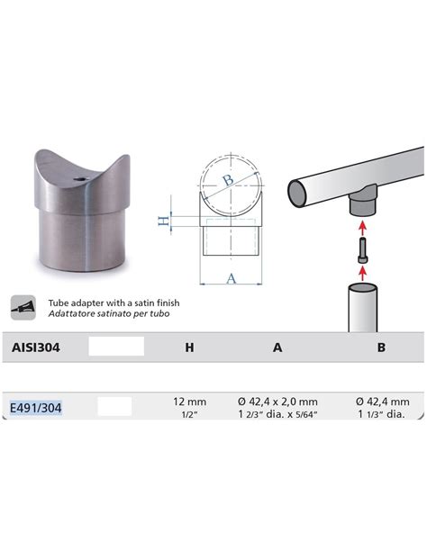 Tap N Soporte Para Pasamanos De Tubo De Mm Ref E