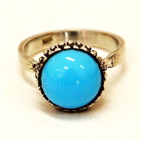 It feels like a pure form of energy. Silver Ring with Light Blue Stone 1950s, Scandinavia For ...