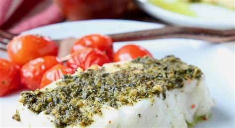 Baked Chilean Sea Bass With Pesto Salt And Sugar