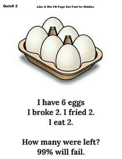 How Many Eggs Quiz Riddles With Answer