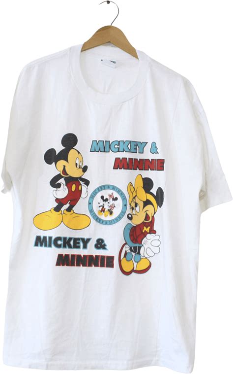 Vintage White Mickey Minnie Mouse T Shirt Shop Thrilling