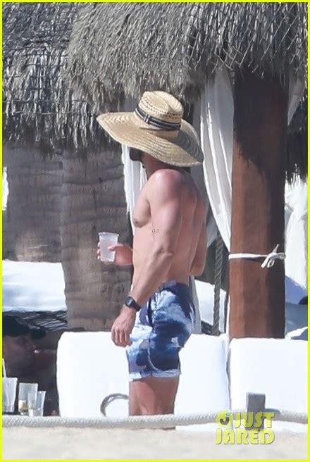 Shirtless Rob Gronkowski Hits The Beach In Cabo With Girlfriend Camille