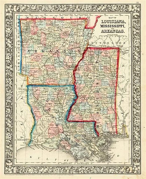 Louisiana State Map With Counties Literacy Basics
