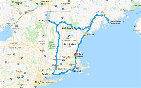 New England Road Trip Map Living Room Design 2020