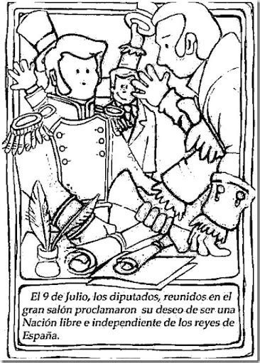 El 9 de julio de 1816 fue proclamada la independencia en san miguel de tucumán. Tarjetas para pintar del Día de la Independencia en ...
