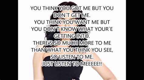 (if you don't know me by now). Elizabeth Gillies - You don´t know me (karaoke/w. lyrics ...