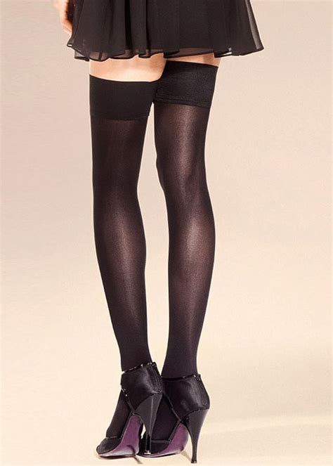 lores womens hold ups stockings with lace high thigh pantyhose silicone top 15 denier over knee