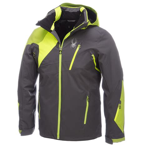 Spyder Vyper Ski Jacket Men Polar Grey Bryte Yellow Theory Green