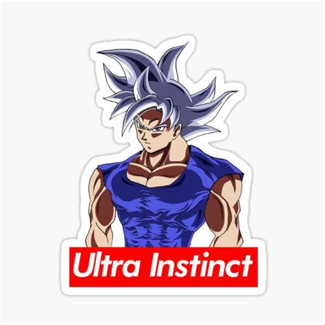 Goku Ultra Instinct Logo Sticker By Bearessents Redbubble